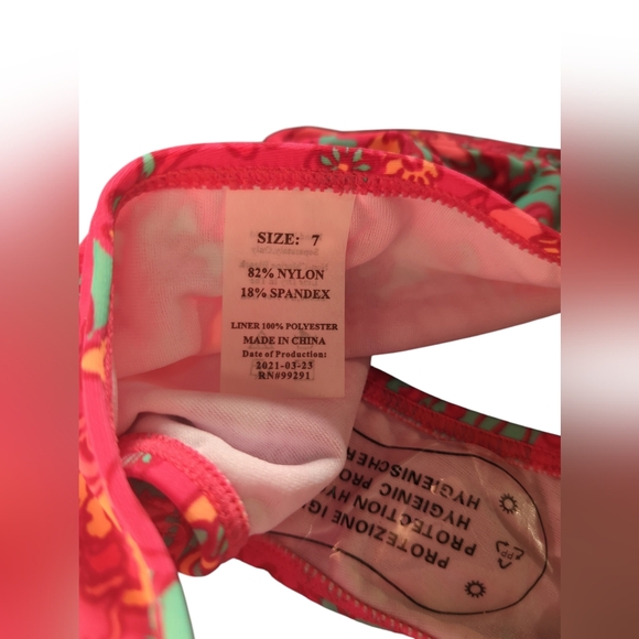 Kanu Surf Girls' Karlie Flounce Bikini Beach Sport 2 Piece Swimsuit Size 7 New. - Picture 8 of 8